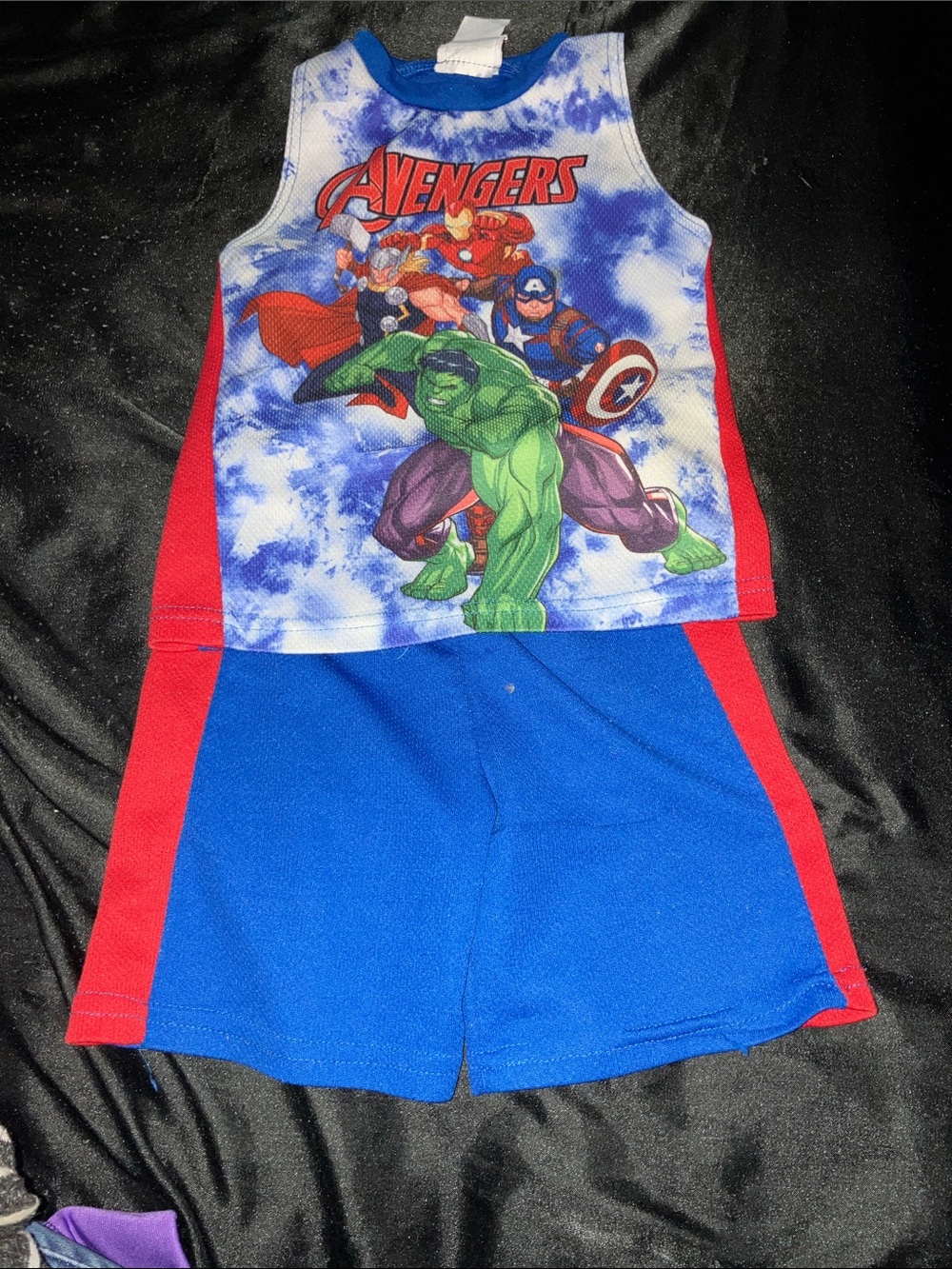 Marvel Blue, Red & Green Avengers Tank Top and Shorts Set